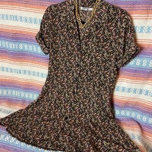 Rampage Rockabilly Short Sleeve Button Down Dress with Collar Size 9